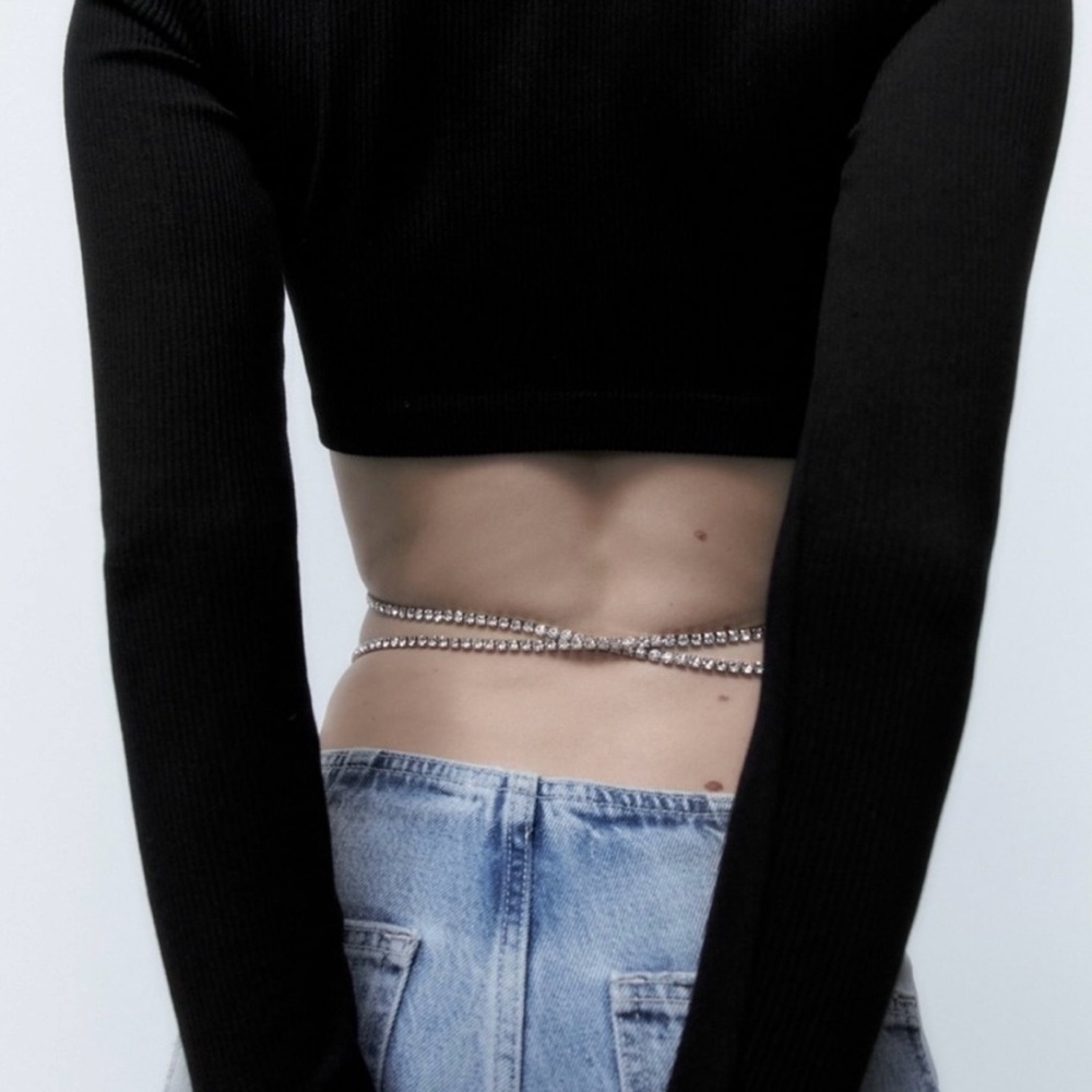 Zara Seamless Rhinestone Top - Picture 4 of 7